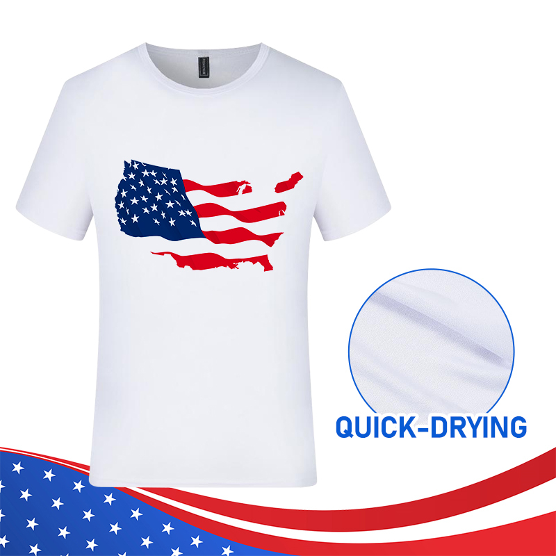 RTS US 25pcs/ctn Unisex Sublimation Blank T Shirt White Shirts for Sublimation Men Women Short Sleeve T-Shirt