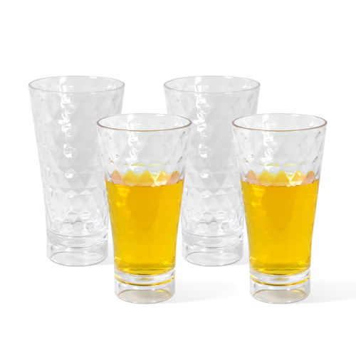 US Warehouse 32pcs/ctn 17oz Plastic Tumblers Drinking Clear Reusable Cups Stackable BPA-Free Shatter-Proof Dishwasher-Safe