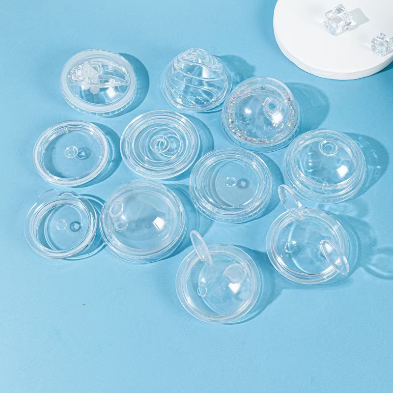 Custom DIY Insulated Clear Plastic Acrylic Double Wall Glitter Snow Globe Tumbler with Lids and Straws for DTF Sticker