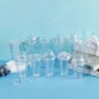 Custom DIY Insulated Clear Plastic Acrylic Double Wall Glitter Snow Globe Tumbler with Lids and Straws for DTF Sticker