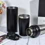 Portable Stainless Steel Stemless Wine Cooler Can with Lid Insulated Wine Tumbler Chiller Bucket Silk Wine Accessories 3in1 Set