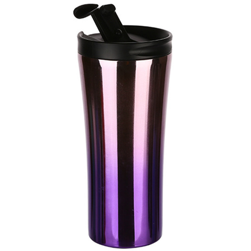 Wholesale 500ml Coffee Tumbler Stainless Steel 304 Inner Double Wall Vacuum Mug Rubber Bottom Insulated Cup for Customizing Logo