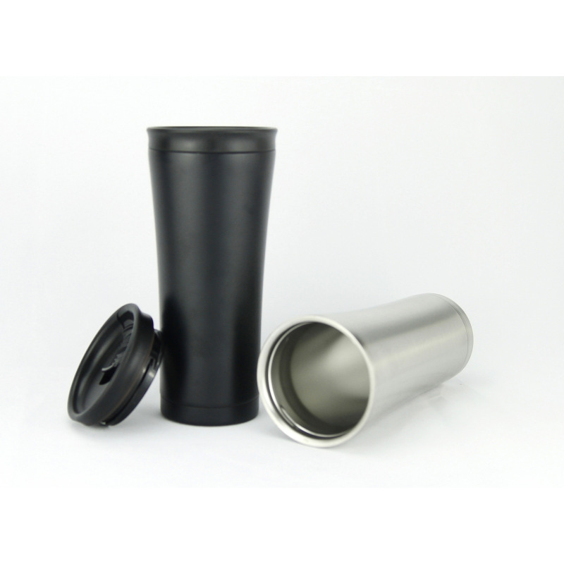 Wholesale 500ml Coffee Tumbler Stainless Steel 304 Inner Double Wall Vacuum Mug Rubber Bottom Insulated Cup for Customizing Logo