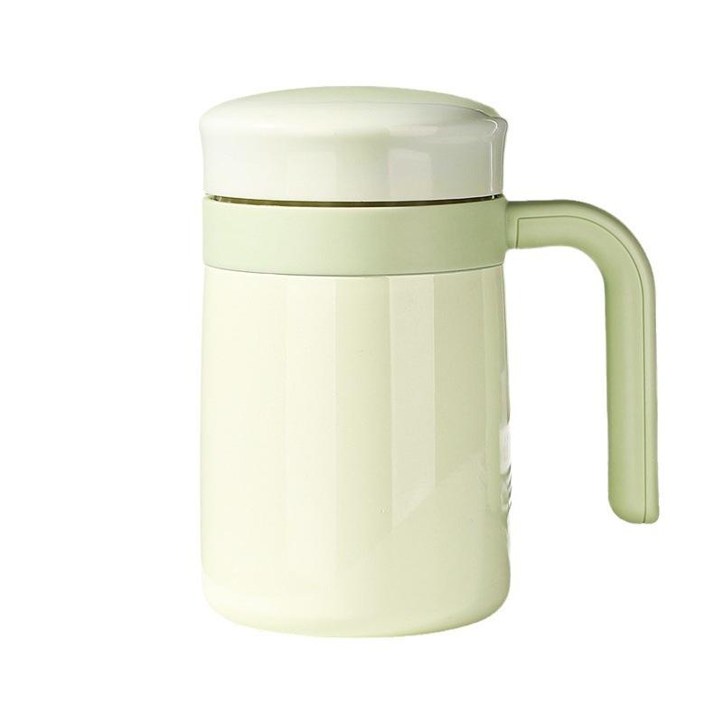Custom 550ml Stainless Steel Tea Mug Insulated SS304 Thermal Cup Portable Leak Proof Lid Travel Coffee Mug With Handle Infuser