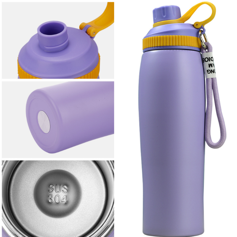 Sports Water Cup Double-layer Stainless Steel Vacuum Insulated Outdoor Water Bottle