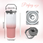 Factory 30oz Sublimation Blanks Tumbler Ombre SS304 Double Wall Sports Car Travel Mug Gradient Water Bottle with Flip Lid Handle