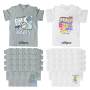 RTS USA Warehouse Stock 50pcs/ctn V-neck Unisex Plain White Grey Mix Sublimation T Shirts for Printing DIY with Cotton Feel