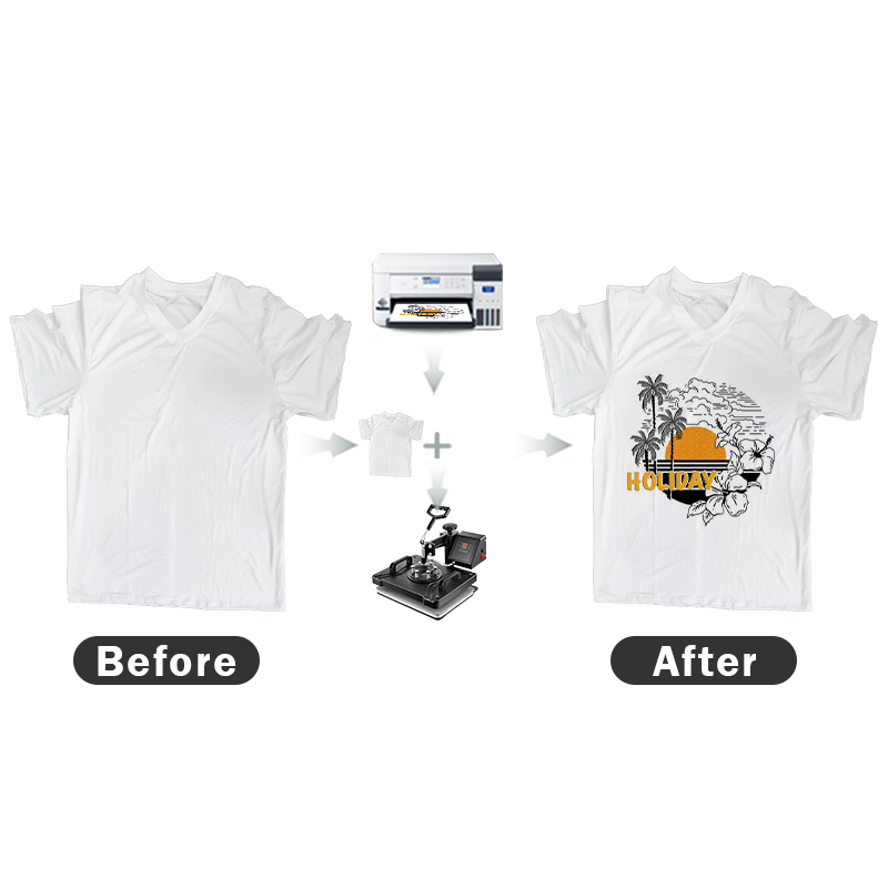 RTS USA Warehouse Stock 50pcs/ctn V-neck Unisex Plain White Grey Mix Sublimation T Shirts for Printing DIY with Cotton Feel