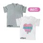 RTS USA Warehouse Stock 50pcs/ctn V-neck Unisex Plain White Grey Mix Sublimation T Shirts for Printing DIY with Cotton Feel