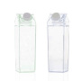 Factory Wholesale Plastic Cups 500ml 16oz BPA Free Acrylic clear Cute Juice Milk Carton Water Bottle for Custom logo