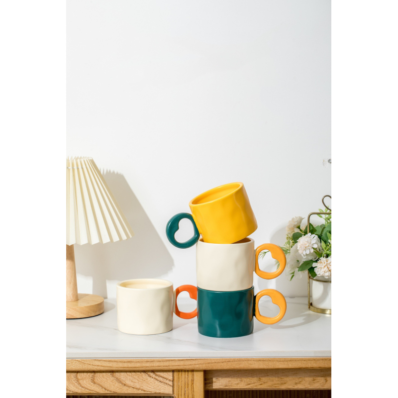 Custom Gift Mugs Ceramic Coffee Mugs 12 oz Coffee Cups with Handle for Tea Hot Chocolate
