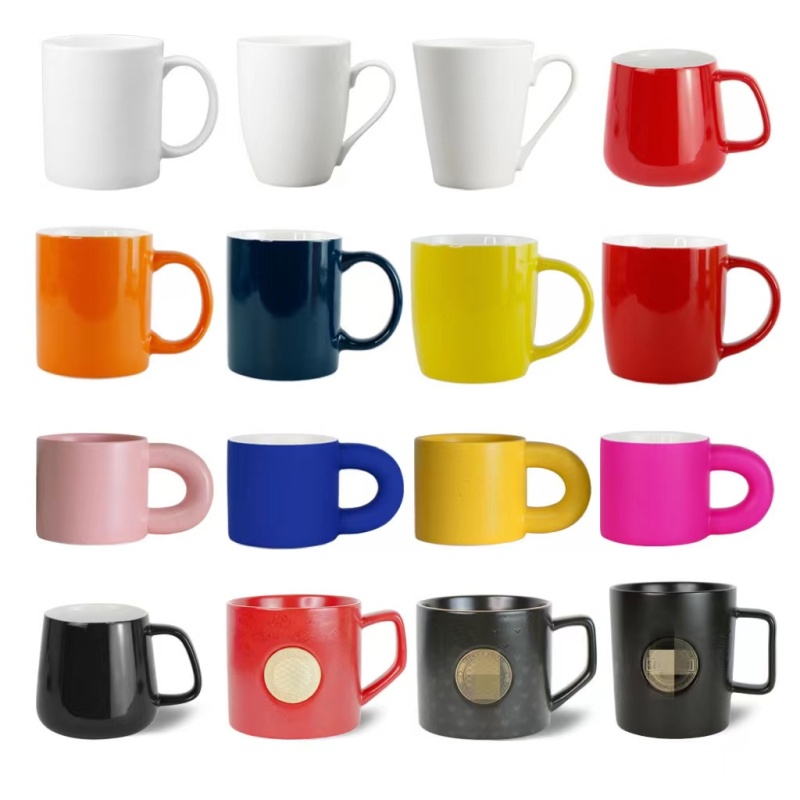 Custom Gift Mugs Ceramic Coffee Mugs 12 oz Coffee Cups with Handle for Tea Hot Chocolate