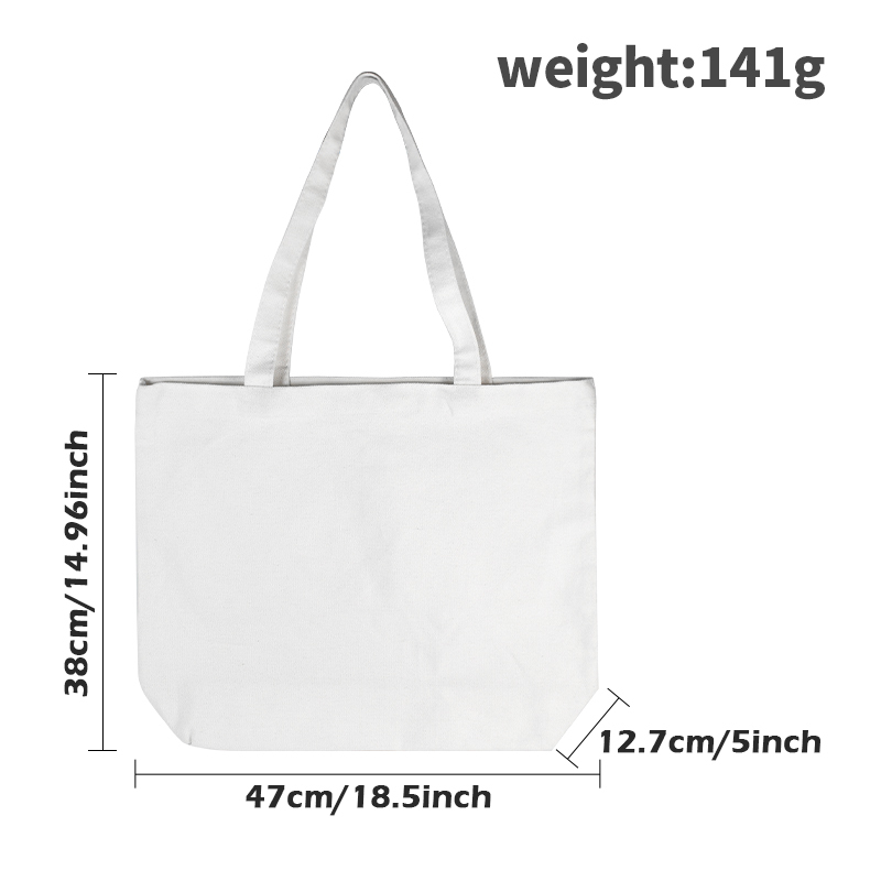 RTS US 25pcs/ctn Canvas Tote Bags Bulk Sublimation Blanks Tote Bags Polyester Medium Reusable Grocery Cloth Shopping Bags