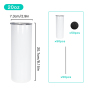 RTS 50pcs/ctn 20oz Sublimation Flat Stainless Steel Tumbler with Plastic and Metal Straw and Rubber Bottom