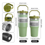 Custom 20oz 30oz 304 Stainless Steel Insulated Water Bottle Double Wall Laser Engraving Powder Coated Car Tumbler Thermal Mug