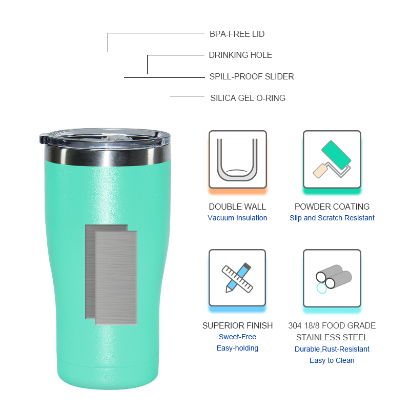 Custom 20oz 30oz Stainless Steel Classic Office Cup Travel Tumbler Vacuum Insulated Custom Logo Wholesale Mug with Lid