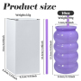 New 16oz Plastic Cup Clear Acrylic Tumbler Wave Shape Reusable Plastic Suction Mug Kids Daily Home Use Cup with Straw for Party
