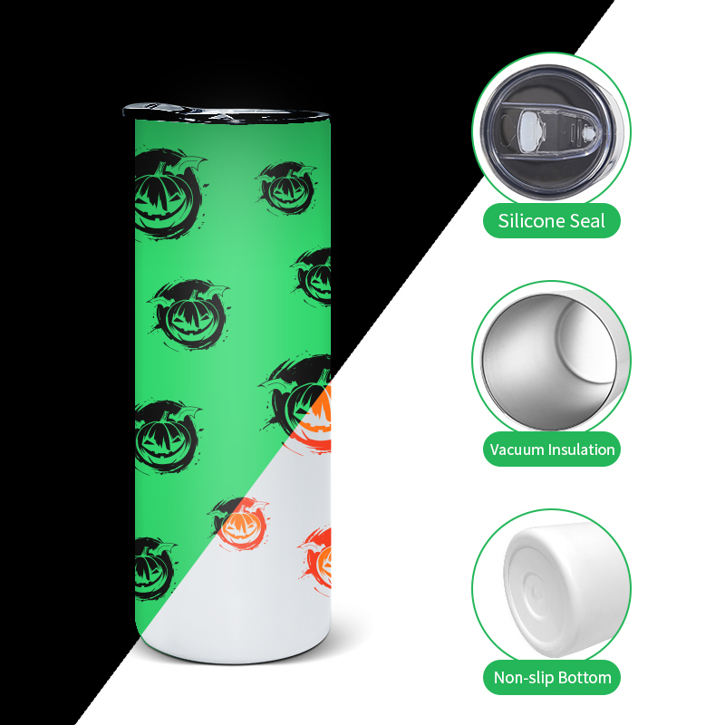 Halloween Cups 20oz Glow in the Dark Sublimation Tumbler Stainless Steel Tumbler to Sublimate 20 oz Glow in the Dark Cups