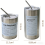 High Quality 12oz 20oz Insulated Stainless Steel Tea Coffee Mugs Americano Coffee Cup with Straw Lid