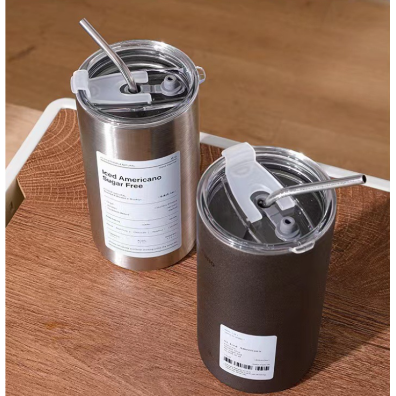 High Quality 12oz 20oz Insulated Stainless Steel Tea Coffee Mugs Americano Coffee Cup with Straw Lid