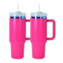 RTS USA Warehouse 6pcs/ctn H2.0 40oz Rainbow Plated Powder Coated Red Stainless Steel Tumblers for Laser Engraving