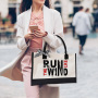 RTS US Warehouse 20sets/ctn New Sublimation Blanks Shopping Bag Composite Cotton and Linen Black Wide Bottom Backpack Bag