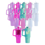 RTS USA Warehouse 20pcs/ctn 40oz Double Wall Stainless Steel Glitter Shimmer Sublimation Blank 40oz Tumbler 5 Colors Mixed