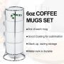 RTS 4oz Sublimation Mugs Blanks Bulk Coffee Stackable Mug Cups White Plain Ceramic Mug Cups for Heat Press Gift Set