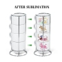 RTS 4oz Sublimation Mugs Blanks Bulk Coffee Stackable Mug Cups White Plain Ceramic Mug Cups for Heat Press Gift Set