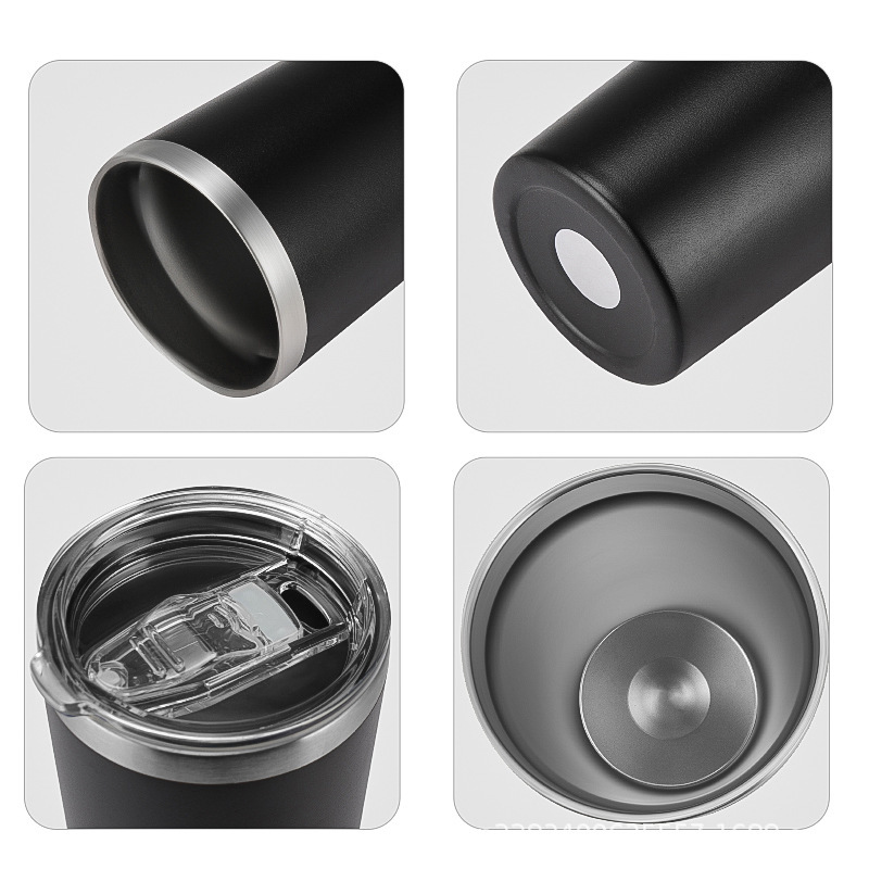 Customized 22oz Tumbler Stainless Steel 304 Powder Coated Double Wall Vacuum Insulated Mug Car Travel Skinny Cup Cone Shape Mug