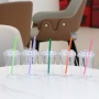 Custom Logo BPA Free 16oz 450ml Clear Straw Cup Acrylic Plastic Single Wall Milk Tea Tumbler Coffee Mugs With Lid and Straw