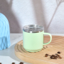 Custom Stainless Steel Interior Keeps Espresso and Coffee Comfortable Grip 5oz Espresso Shots Small Coffee Mug