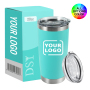 Custom logo 20oz Insulated Double Wall Travel Coffee Mugs Powder Coated Party Cup Stainless Steel Tumbler for Laser Engraving