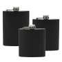 6oz 7oz 8oz Whisky Wine Pot Mini Matte Black Stainless Steel Alcohol Hip Flask  Set for Promotional Black Gifts Hip Flask Set