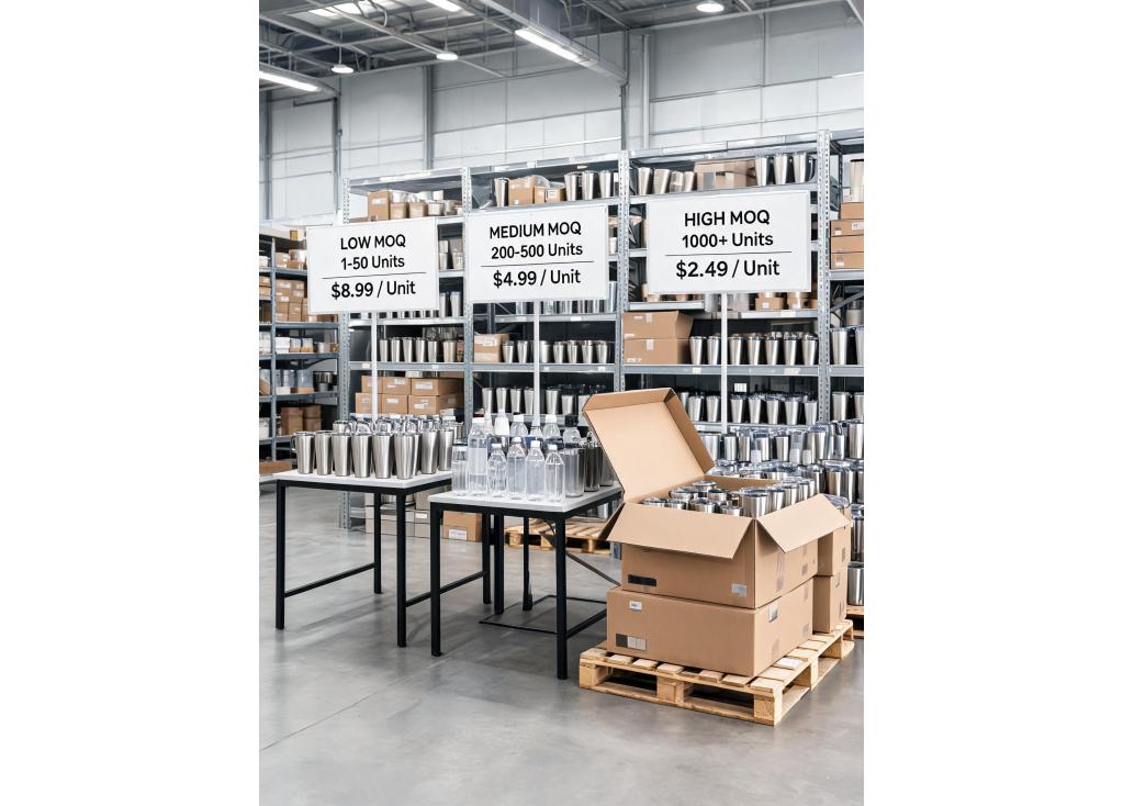 How to balance MOQ and per-unit price when sourcing promotional drinkware?
