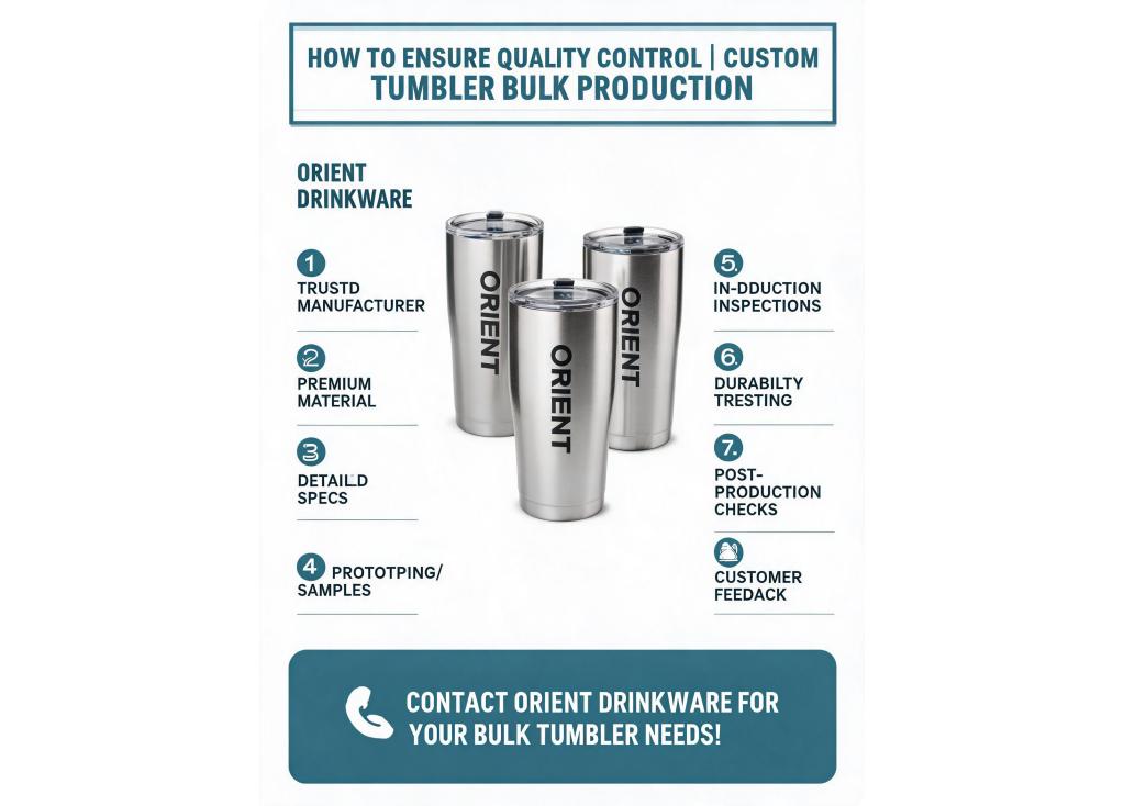 How to ensure quality control during the bulk production of custom tumblers?