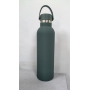 Matte Dark Green Water Flask with Handle - Vacuum Insulated, Leak-Proof Lid for Sports, Travel & Everyday Use