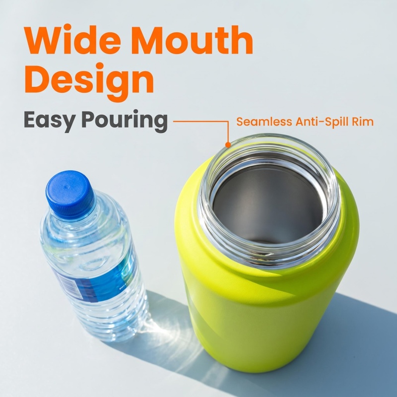 Wholesale Stainless Steel Insulated Water Bottle | Leak-Proof, 24H Cold, Portable Flip Top Flask for Outdoor Use