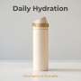 Wholesale 24oz Insulated Water Bottle - Cream & Beige Tone, Leak-Proof Flip Top Flask with Handle for Outdoor, Office & Daily Use