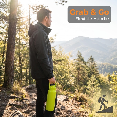 Wholesale Stainless Steel Insulated Water Bottle | Leak-Proof, 24H Cold, Portable Flip Top Flask for Outdoor Use