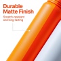 Slim Portable Water Bottle with One-Hand Flip Lid - Matte White/Black/Orange, Easy Fit in Backpack Side Pocket, Insulated for Outdoor & Daily Use