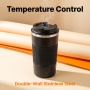 Wholesale 16oz Black Travel Coffee Mug - Insulated Stainless Steel Tumbler with Anti-Slip Grip for Commute & Office