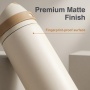 Wholesale 24oz Insulated Water Bottle - Cream & Beige Tone, Leak-Proof Flip Top Flask with Handle for Outdoor, Office & Daily Use