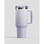 40 oz Insulated Stainless Steel Tumbler with Handle and Straw Lid, 1200ml Travel Coffee Mug, Car Cup Holder Friendly, Leak-Proof Vacuum Water Bottle