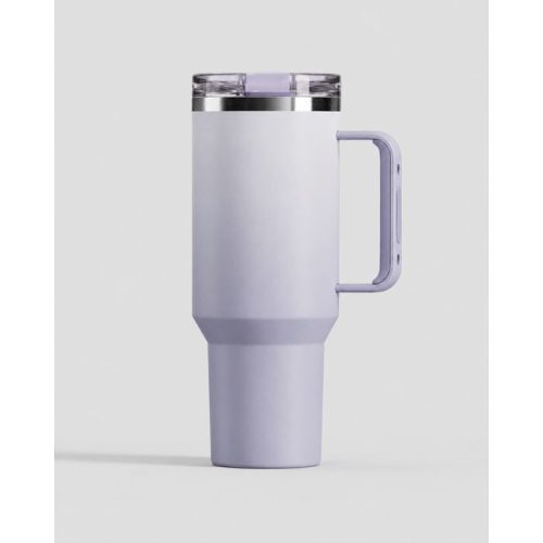 40 oz Insulated Stainless Steel Tumbler with Handle and Straw Lid, 1200ml Travel Coffee Mug, Car Cup Holder Friendly, Leak-Proof Vacuum Water Bottle
