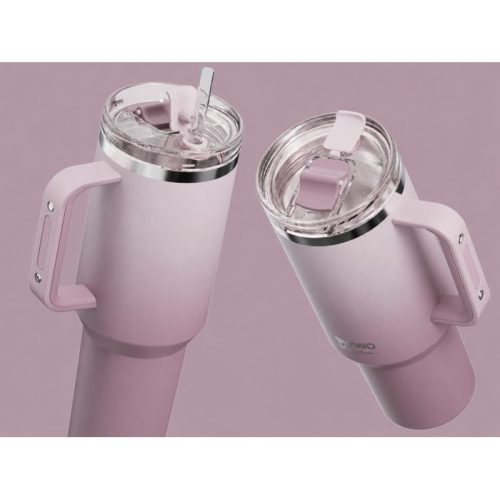 40 oz Insulated Stainless Steel Tumbler with Handle and Straw Lid, 1200ml Travel Coffee Mug, Car Cup Holder Friendly, Leak-Proof Vacuum Water Bottle