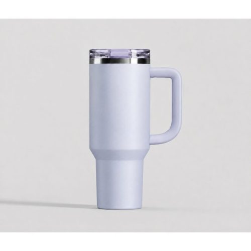 40 oz Insulated Stainless Steel Tumbler with Handle and Straw Lid, 1200ml Travel Coffee Mug, Car Cup Holder Friendly, Leak-Proof Vacuum Water Bottle