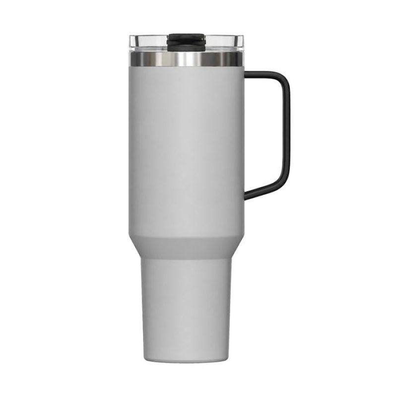 40 oz Insulated Stainless Steel Tumbler with Handle and Magnetic Slide Lid, 1200ml Travel Coffee Mug, Car Cup Holder Friendly, Leak-Resistant Vacuum Water Bottle