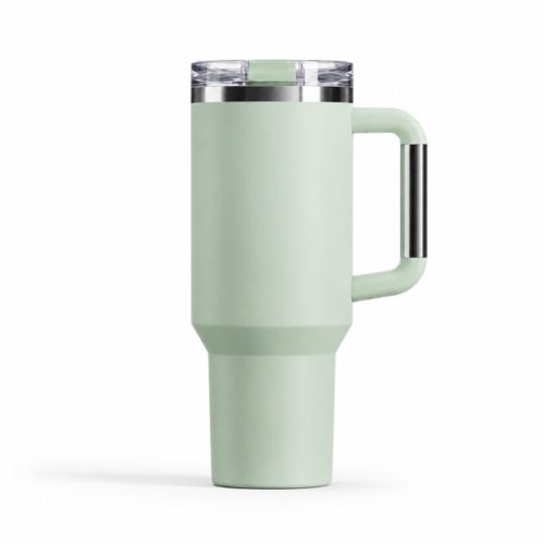 40 oz Insulated Stainless Steel Tumbler with Handle and Straw Lid, 1200ml Travel Coffee Mug, Car Cup Holder Friendly, Leak-Proof Vacuum Water Bottle