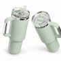 40 oz Insulated Stainless Steel Tumbler with Handle and Straw Lid, 1200ml Travel Coffee Mug, Car Cup Holder Friendly, Leak-Proof Vacuum Water Bottle